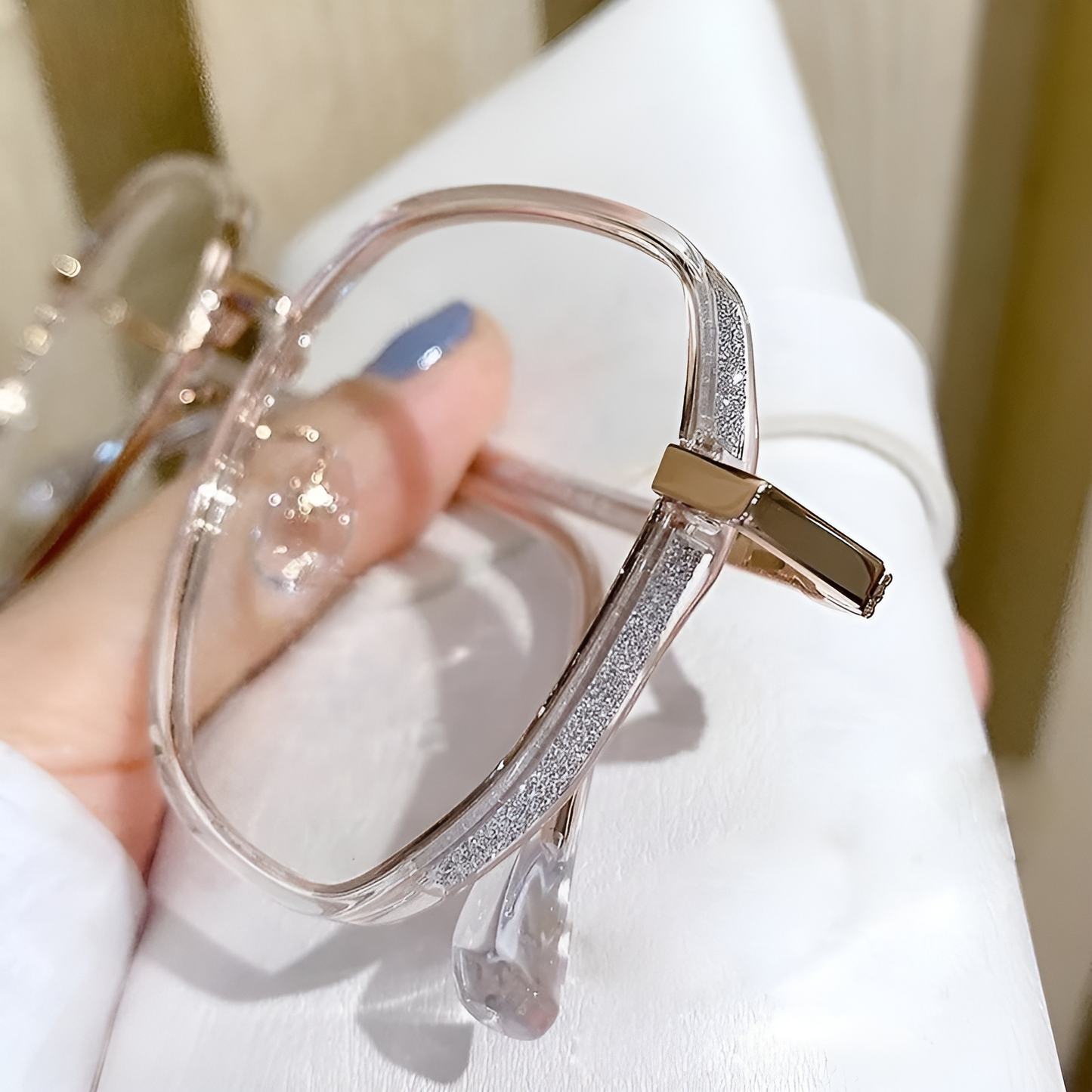 Lightweight Metal Frame Reading Glasses with Blue Light Filter and UV Protection