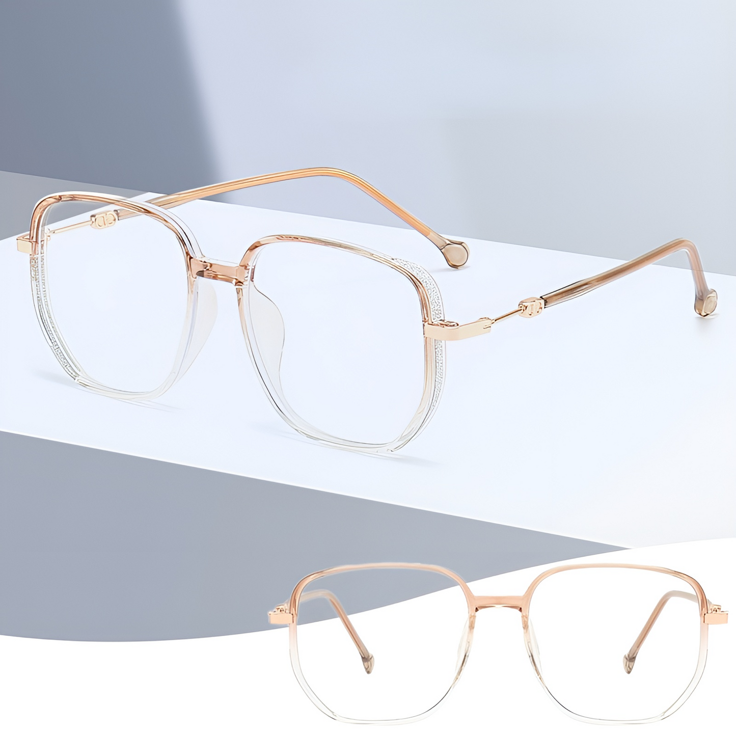 Lightweight Metal Frame Reading Glasses with Blue Light Filter and UV Protection