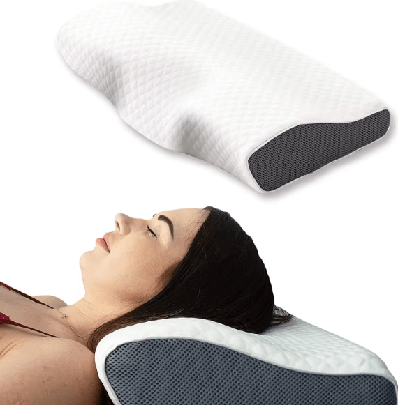 Ergonomic Anti-Snoring Pillow with Memory Foam Support