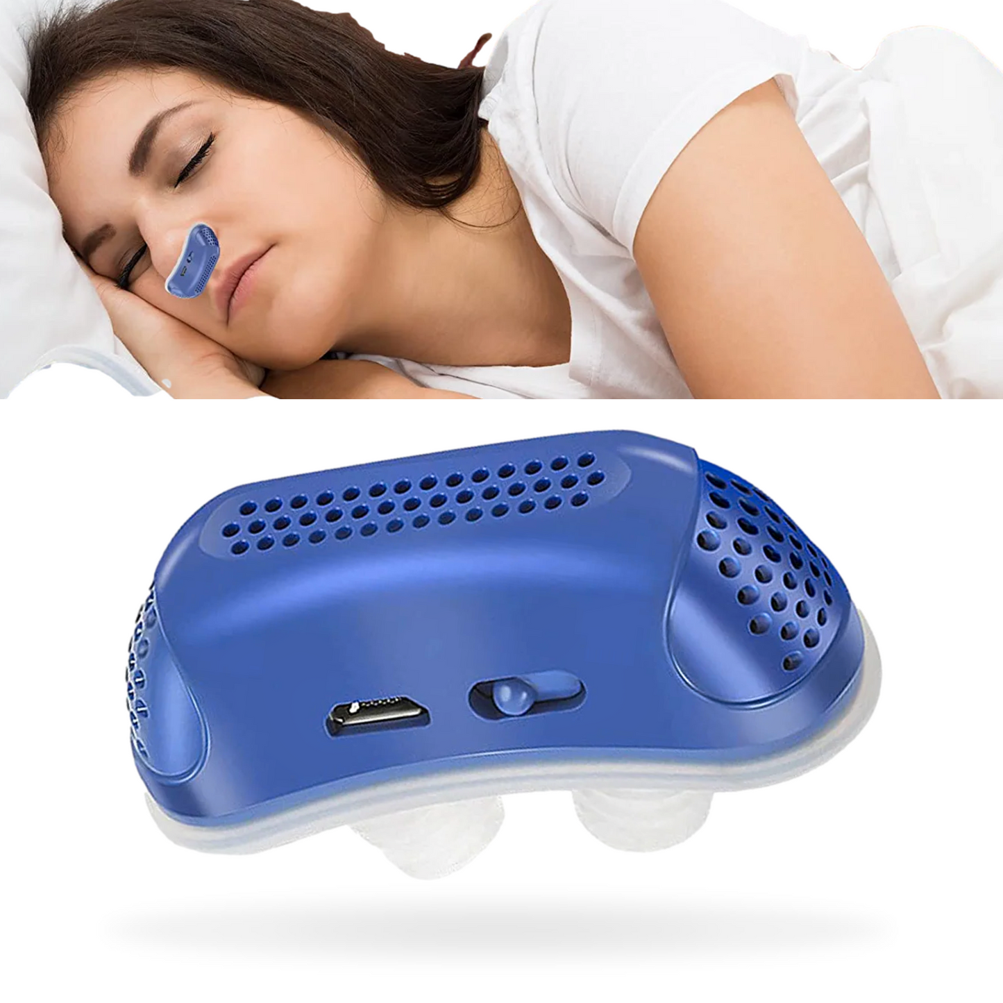 Portable Maskless Micro CPAP Sleep Apnea Device for Travel