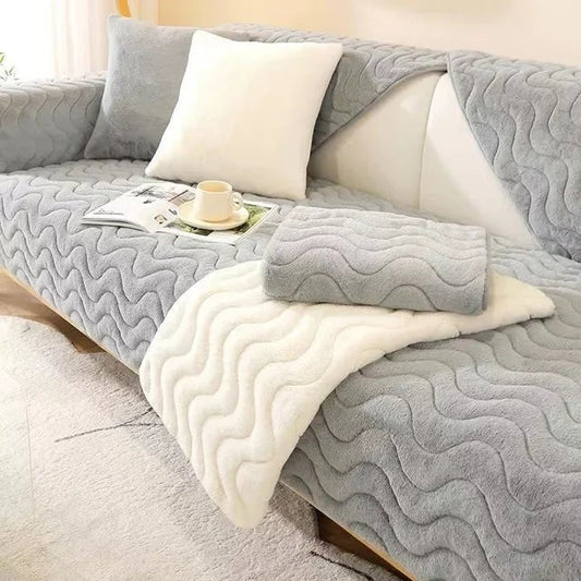 Waterproof Non-Slip Sofa Cover in Soft Polyester