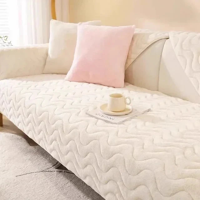 Waterproof Non-Slip Sofa Cover in Soft Polyester