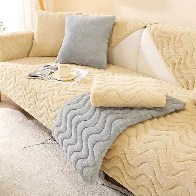 Waterproof Non-Slip Sofa Cover in Soft Polyester