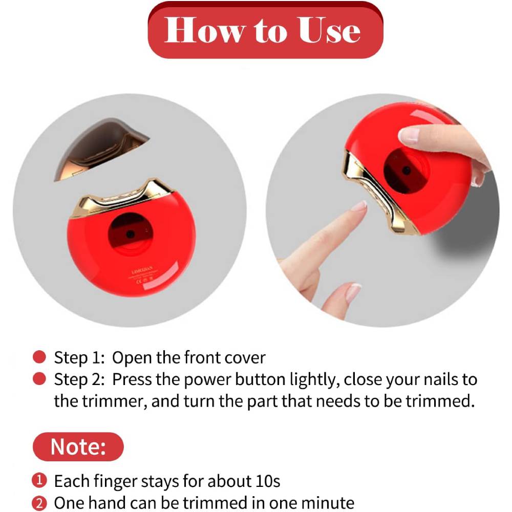 Automatic Rechargeable Nail Clipper with Safety Design