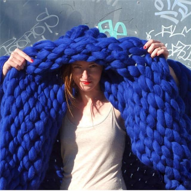 Chunky Knit Throw Blanket in 6 Colors