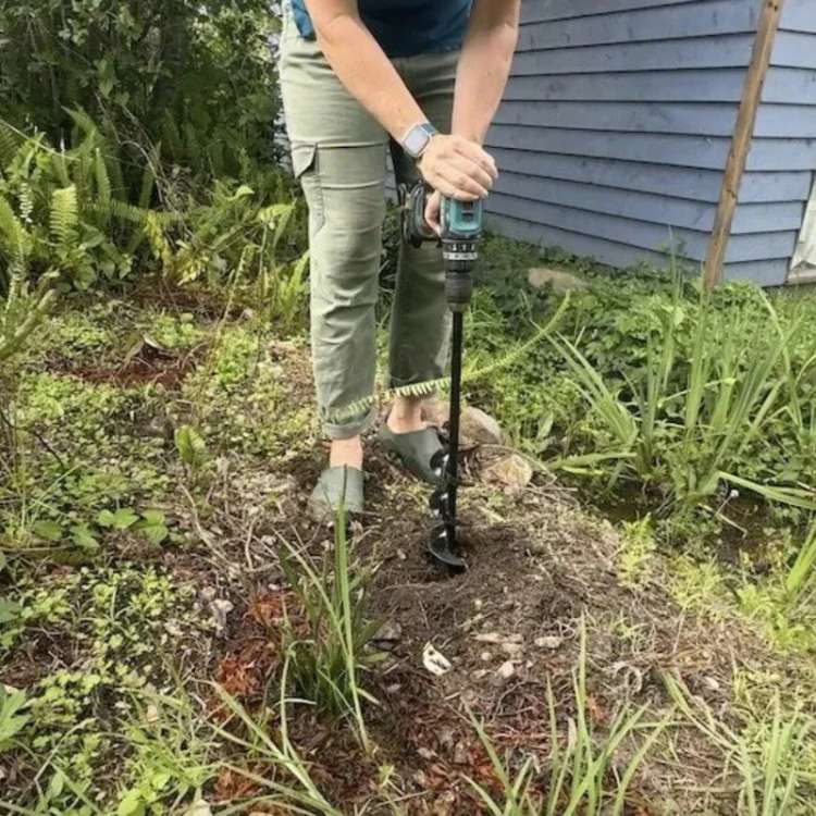 Heavy-Duty Garden Auger Drill Bit for Tough Soil
