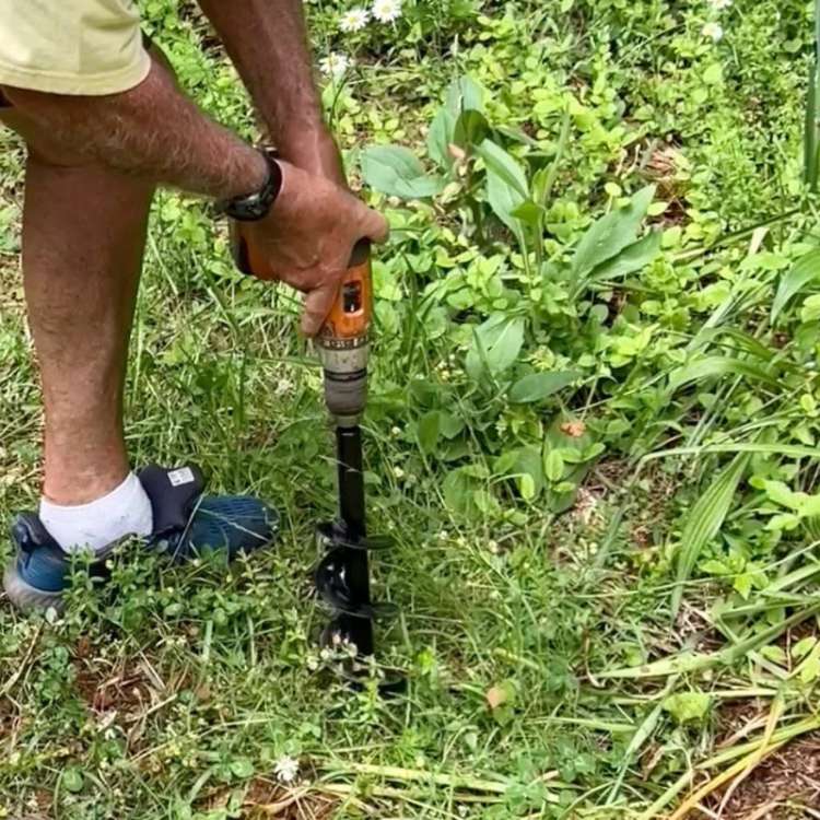 Heavy-Duty Garden Auger Drill Bit for Tough Soil