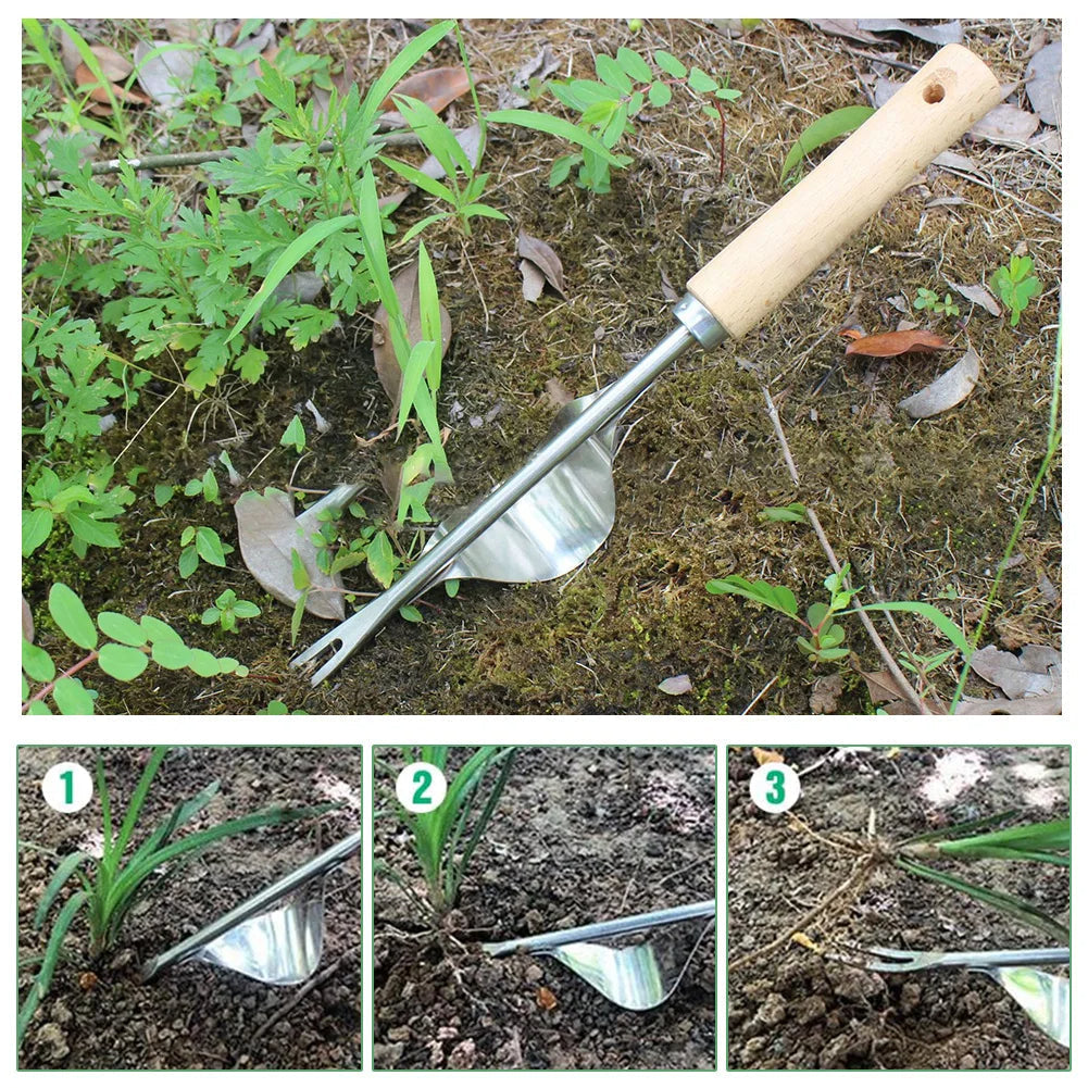 V-Shaped Weed Remover Tool with Long Handle