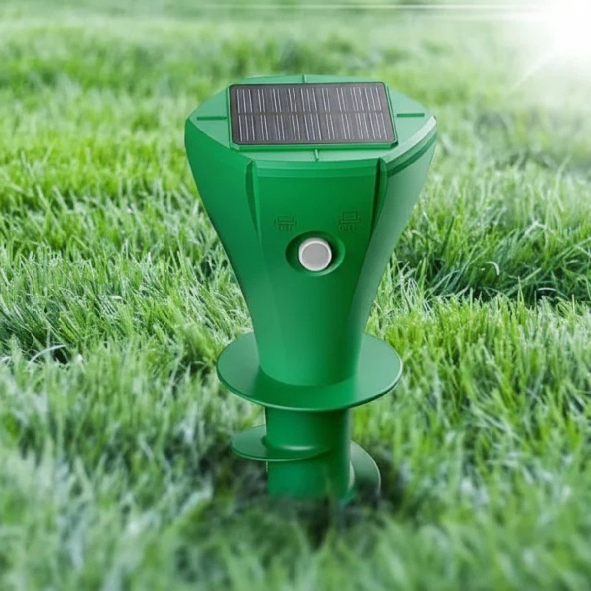 Solar-Powered Vibrating Mole Repeller