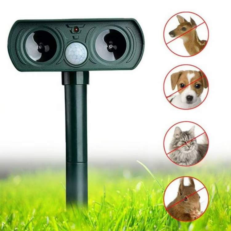 Solar-Powered Ultrasonic Animal Repeller