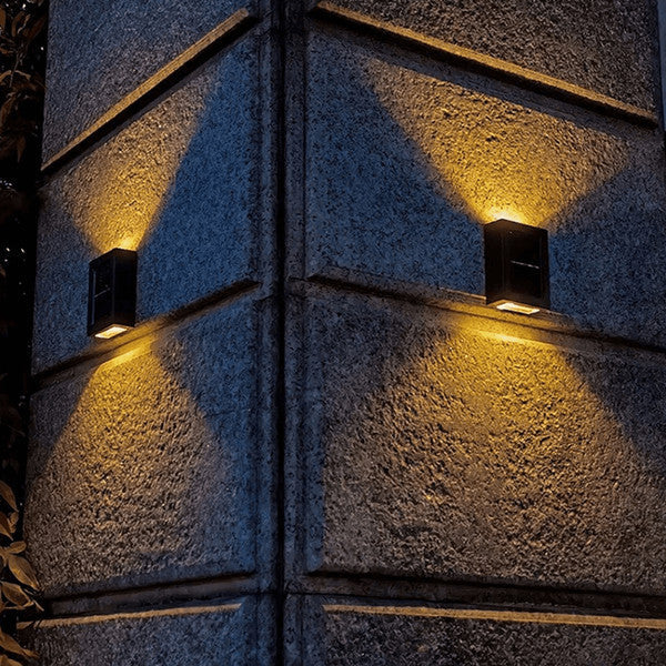 Wireless LED Solar Wall Lights with Dusk Sensor - Weather-Resistant Outdoor Lighting
