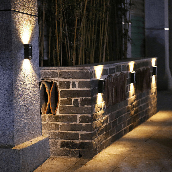Wireless LED Solar Wall Lights with Dusk Sensor - Weather-Resistant Outdoor Lighting