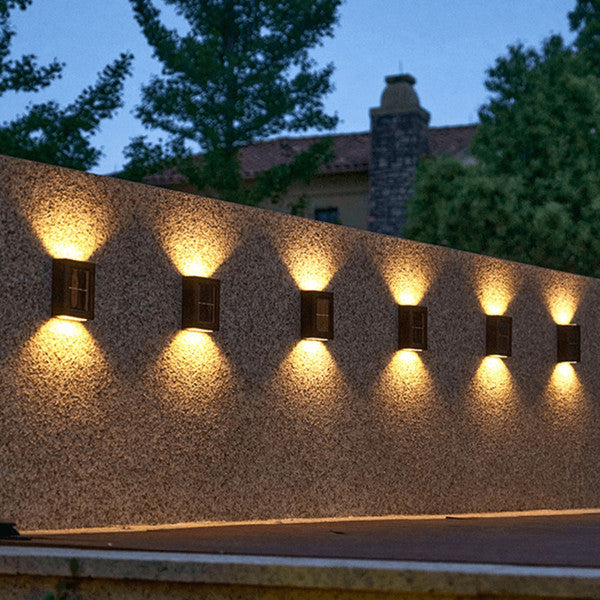 Wireless LED Solar Wall Lights with Dusk Sensor - Weather-Resistant Outdoor Lighting