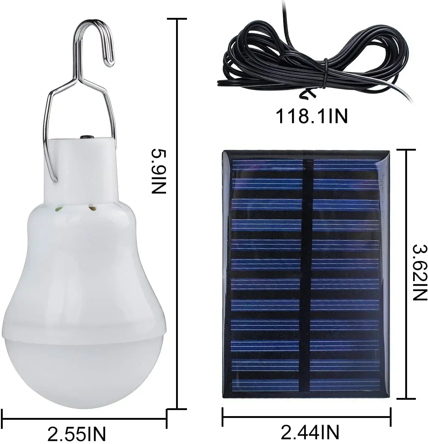 Solar-Powered Eco-Friendly LED Lamp for Indoor and Outdoor Use