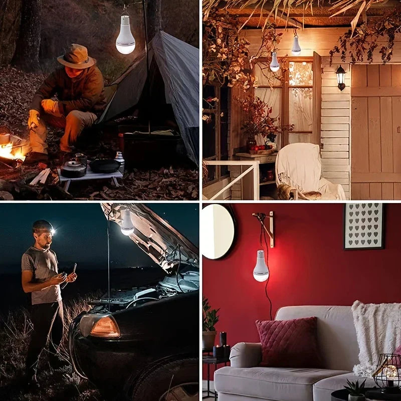 Solar-Powered Eco-Friendly LED Lamp for Indoor and Outdoor Use