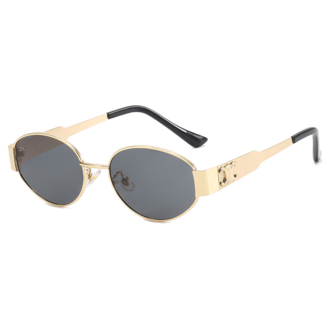 Retro Oval Sunglasses for Women with UV Protection