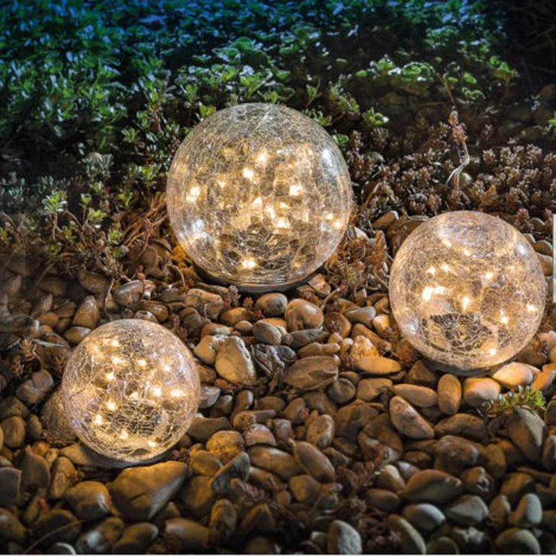 Solar-Powered Globe Lantern for Outdoor Garden Lighting