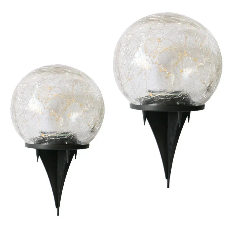 Solar-Powered Globe Lantern for Outdoor Garden Lighting