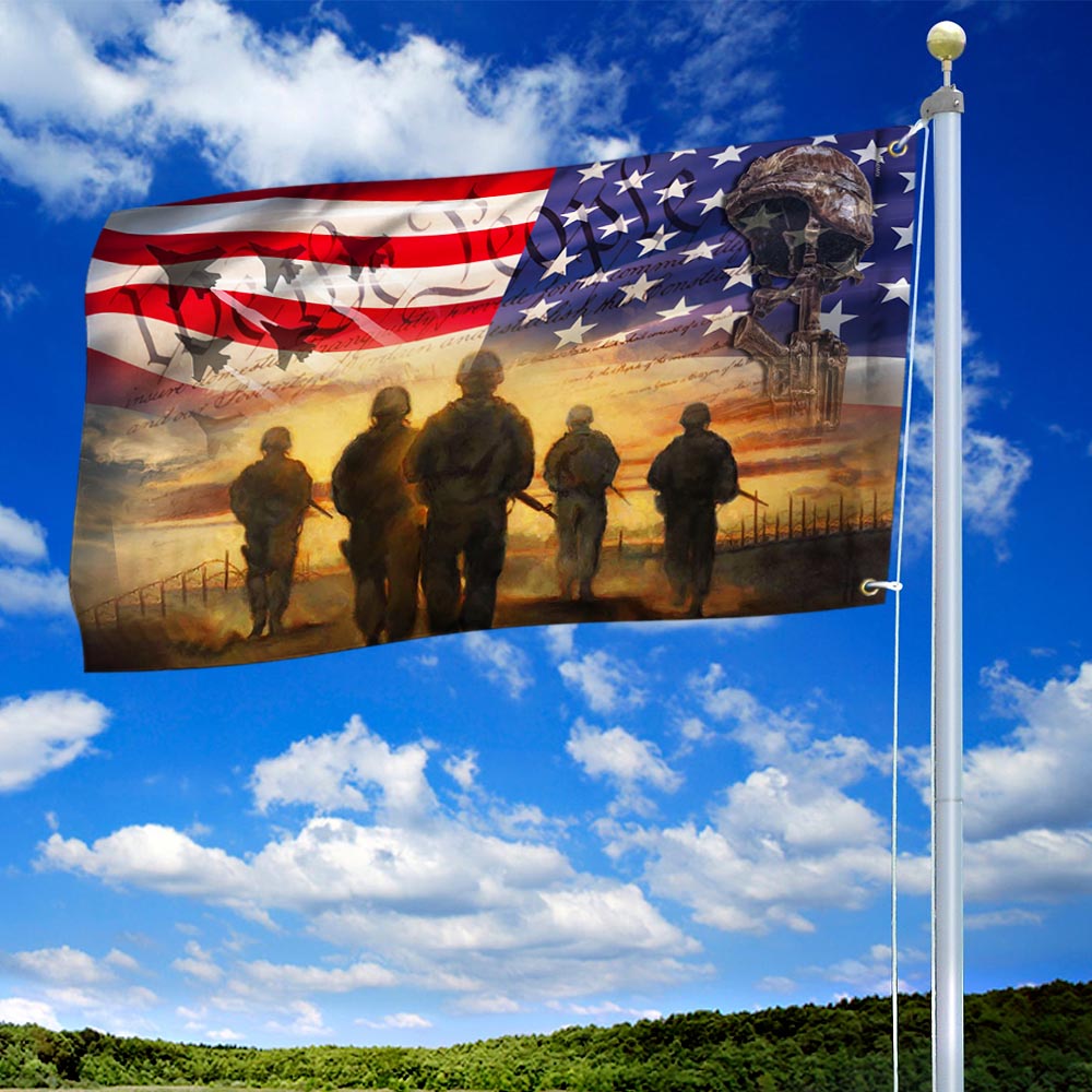 All Gave Some Some Gave All American Flag - Durable Canvas Tribute for Memorial Day & Veterans Day