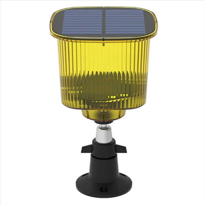 Solar-Powered Motion-Activated Bird Scare Device with Sound and Light