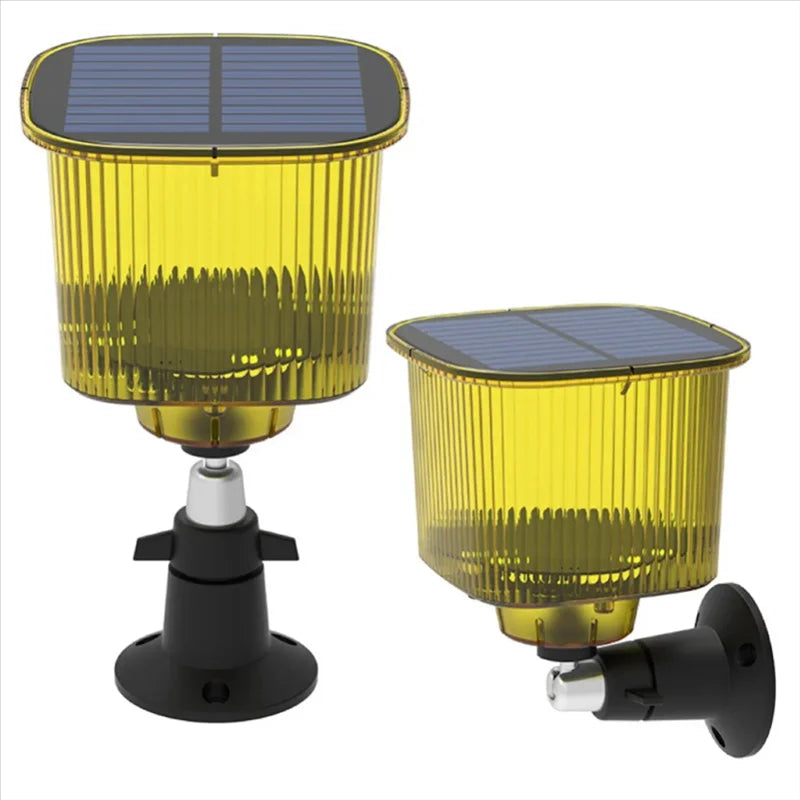 Solar-Powered Motion-Activated Bird Scare Device with Sound and Light