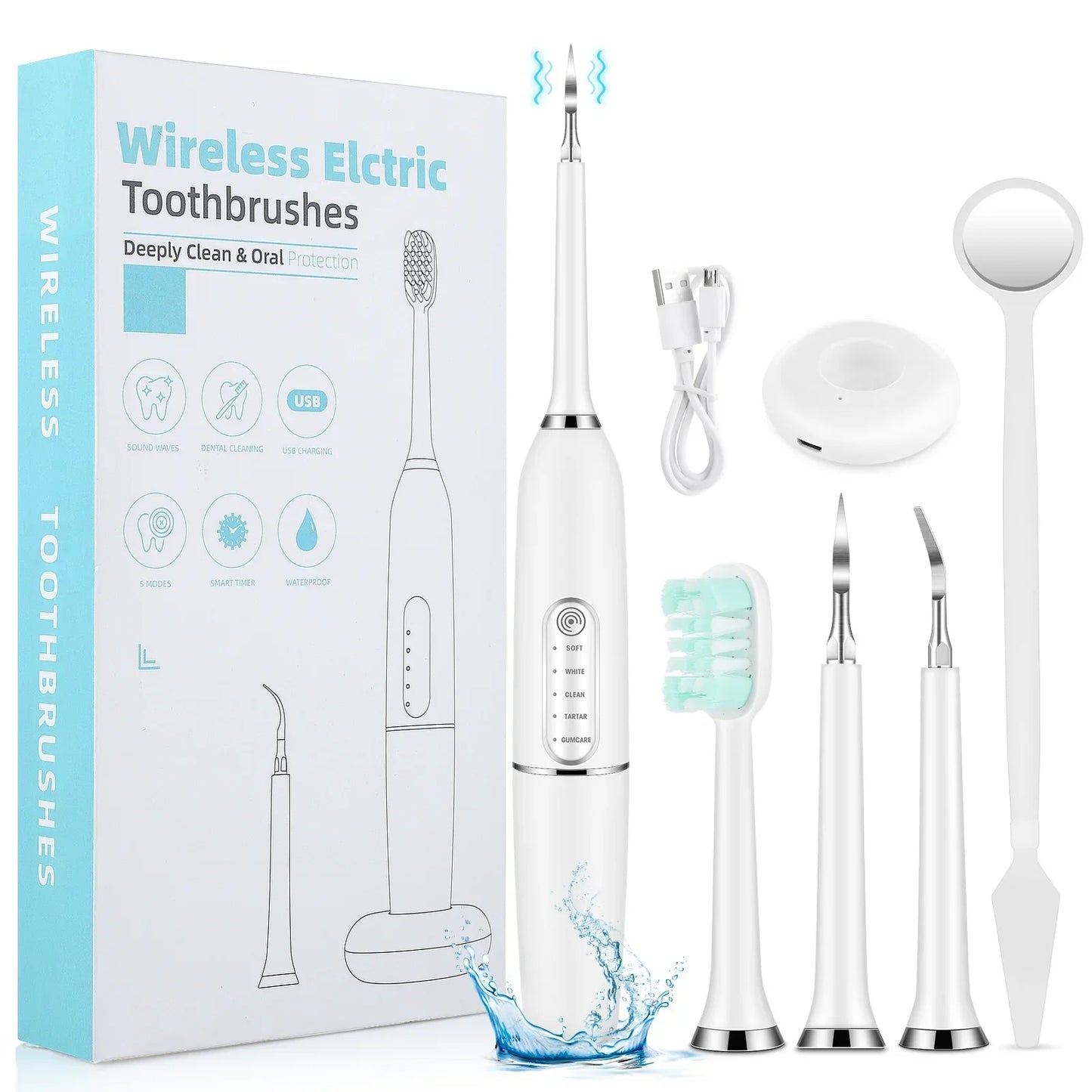 Sonic Dental Care Device for Plaque and Tartar Removal
