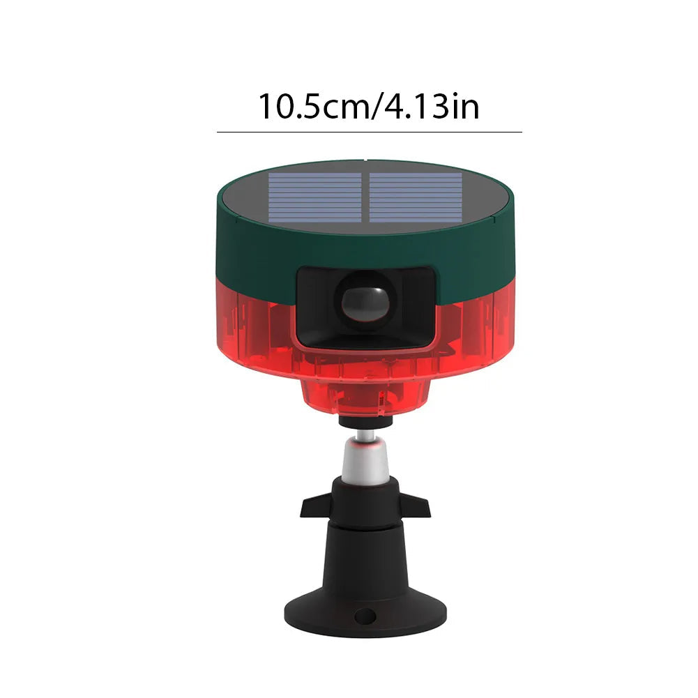 Solar-Powered Bird Scare Device with Flashing Lights