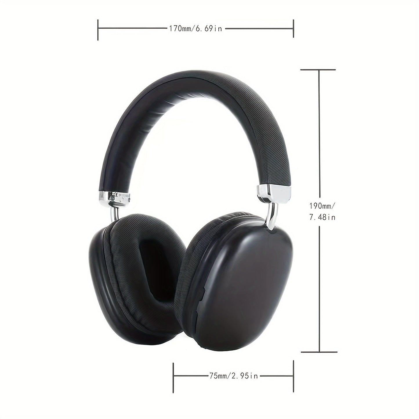Wireless Noise-Canceling Foldable Headphones with Clear Microphone