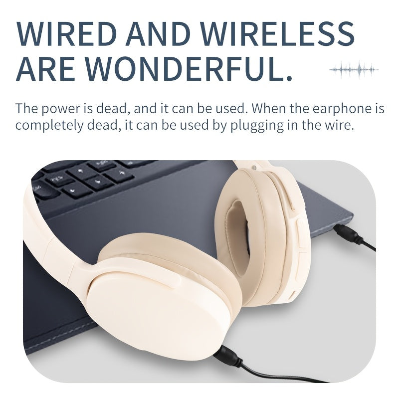 Wireless Over-Ear Headphones with Long Battery Life and USB Type-C Charging