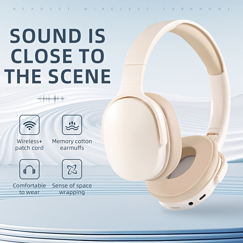 Wireless Over-Ear Headphones with Long Battery Life and USB Type-C Charging