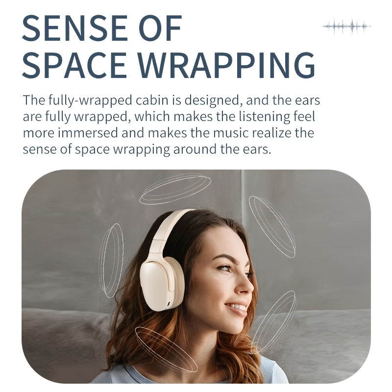Wireless Over-Ear Headphones with Long Battery Life and USB Type-C Charging