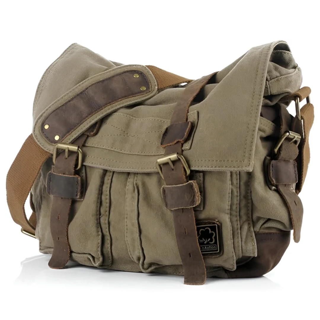 Spacious Men's Canvas Crossbody Bag for Urban Adventures