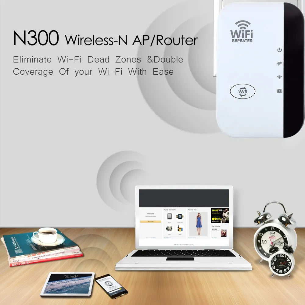 WiFi Range Extender with Fast 300 Mbps Speed