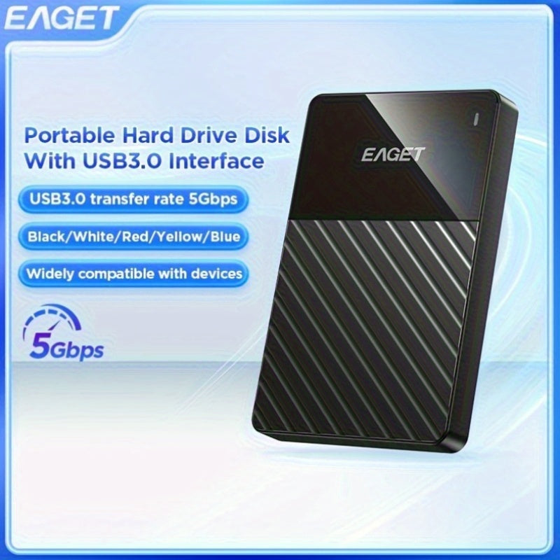 Portable USB 3.0 Hard Drive for Fast File Transfer