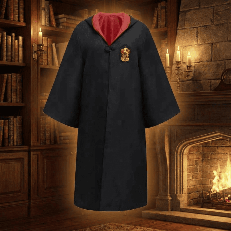 Complete School-Inspired Magic Costume Set with Cape, Wand, Glasses, and Accessories