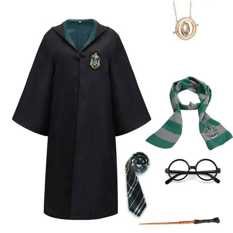 Complete School-Inspired Magic Costume Set with Cape, Wand, Glasses, and Accessories