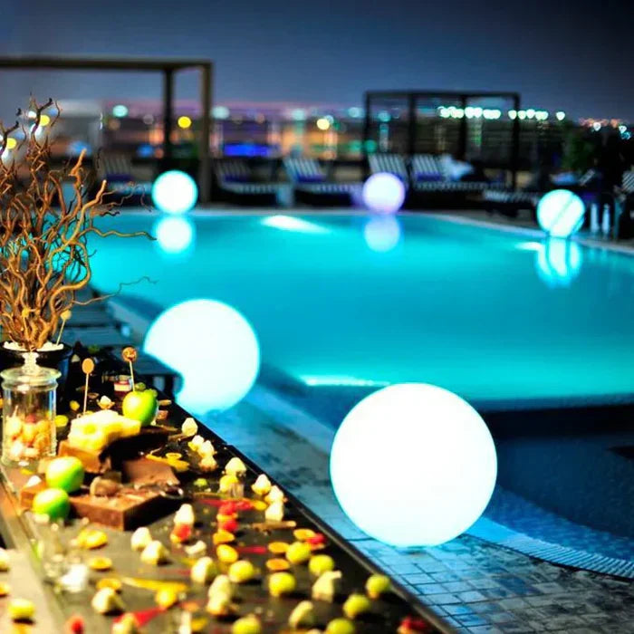 Spherical LED Garden Light with Remote Control - 16 Colors