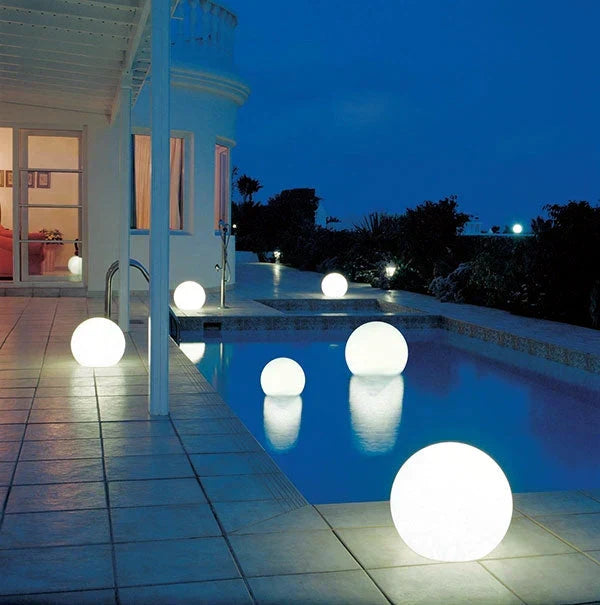 Spherical LED Garden Light with Remote Control - 16 Color Options