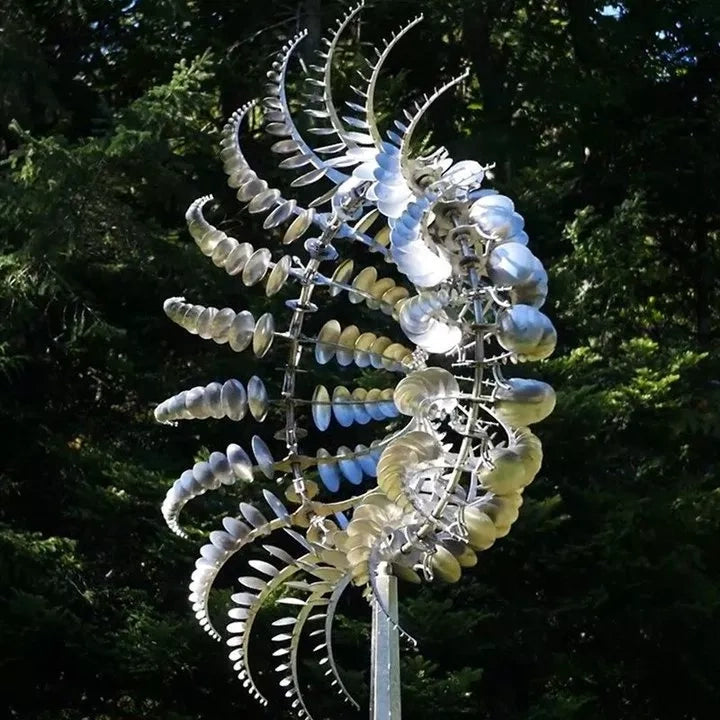 Silent Wind Spinner with 18 Rotating Blades for Garden Decor