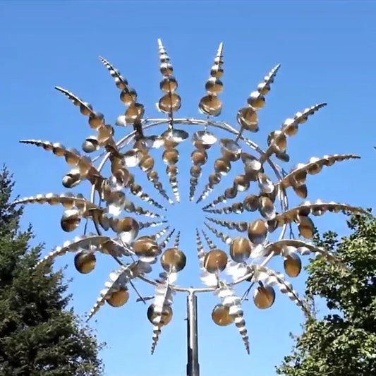 Silent Wind Spinner with 18 Rotating Blades for Garden Decor