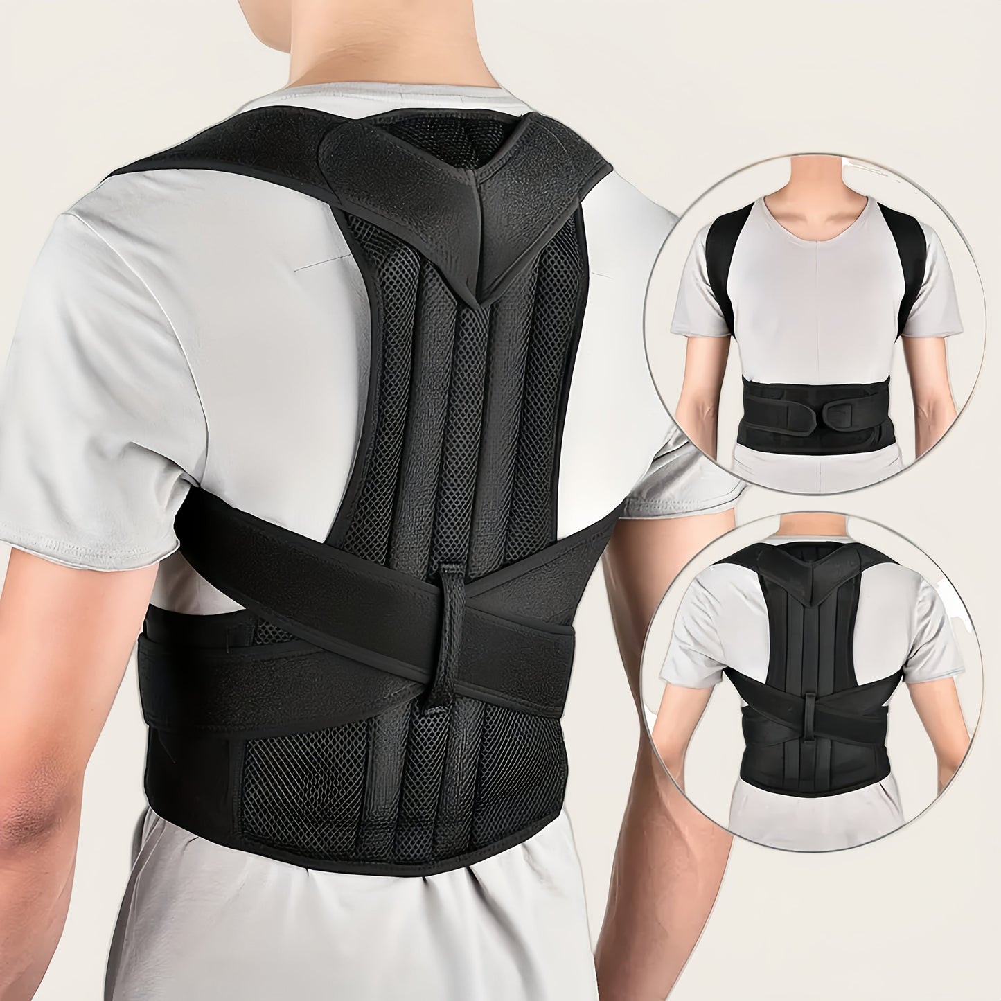 Unisex Back Strap for Posture Correction with Cross Straps