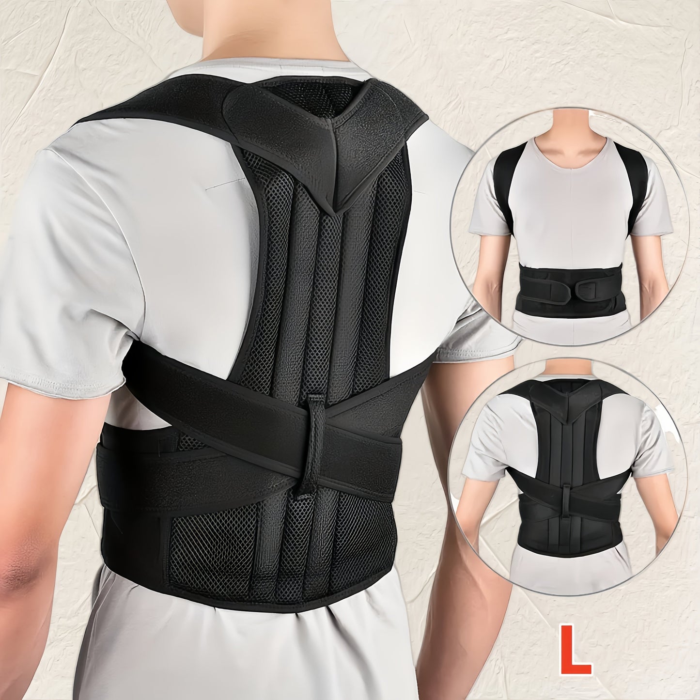 Unisex Back Strap for Posture Correction with Cross Straps
