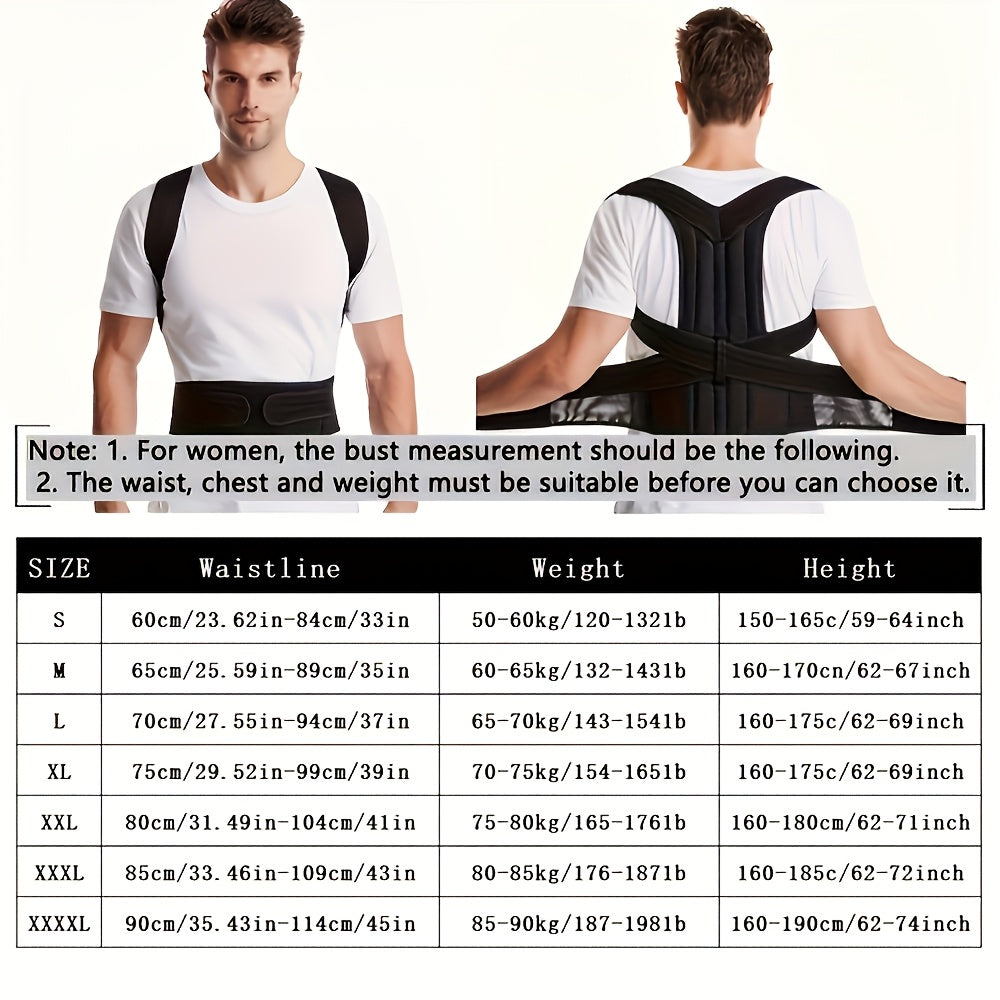 Unisex Back Strap for Posture Correction with Cross Straps