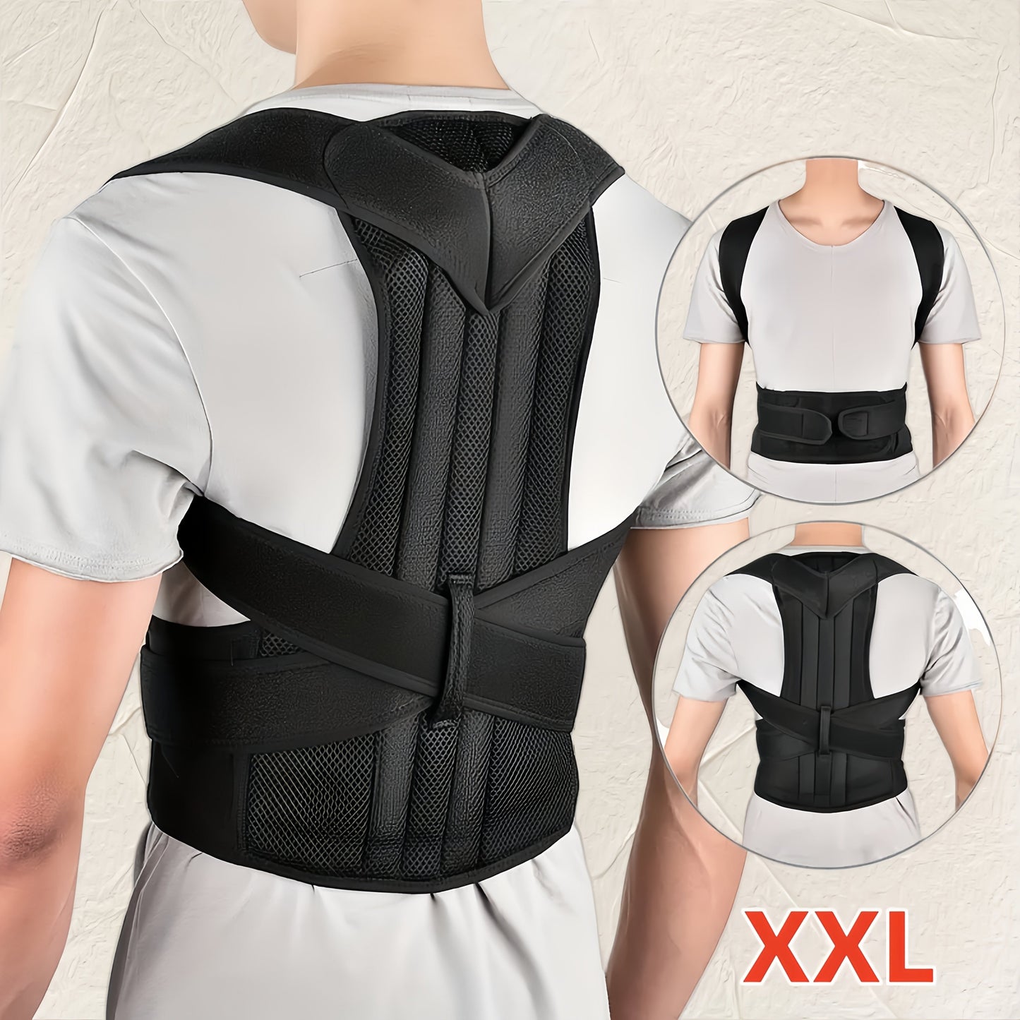 Unisex Back Strap for Posture Correction with Cross Straps