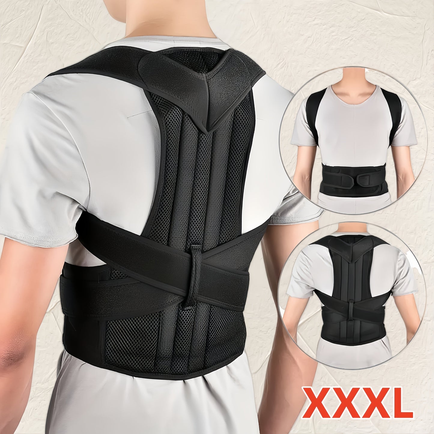 Unisex Back Strap for Posture Correction with Cross Straps