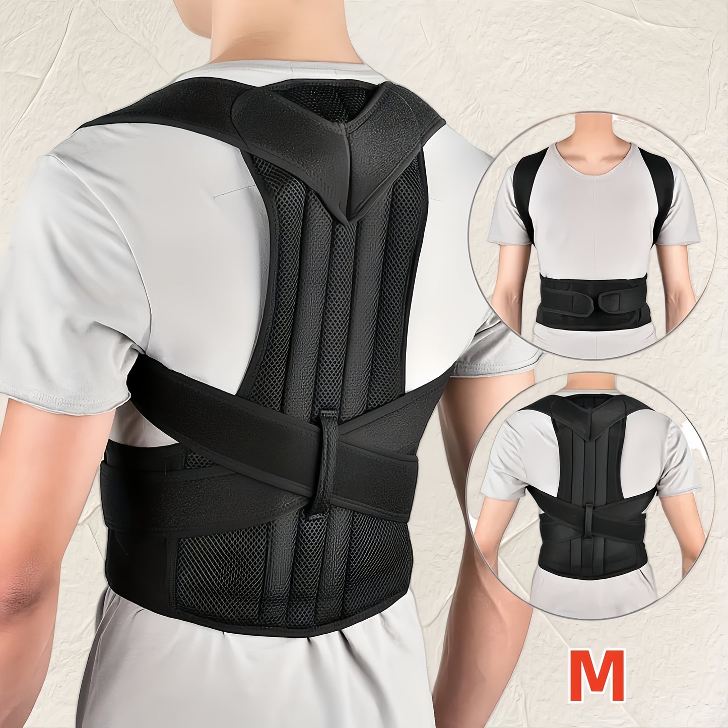 Unisex Back Strap for Posture Correction with Cross Straps