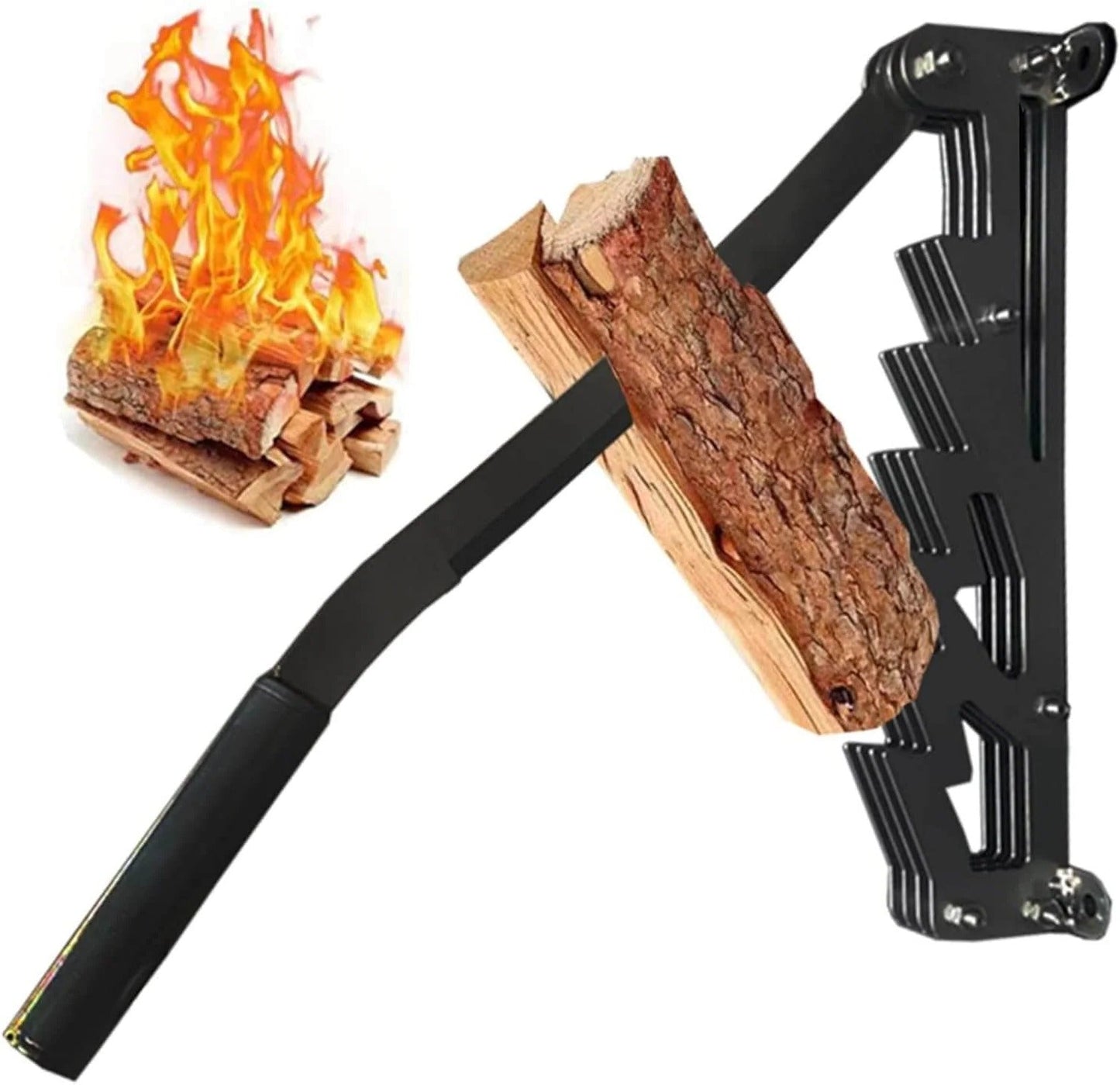 Wall-Mounted Log Splitter for Safe Kindling Preparation