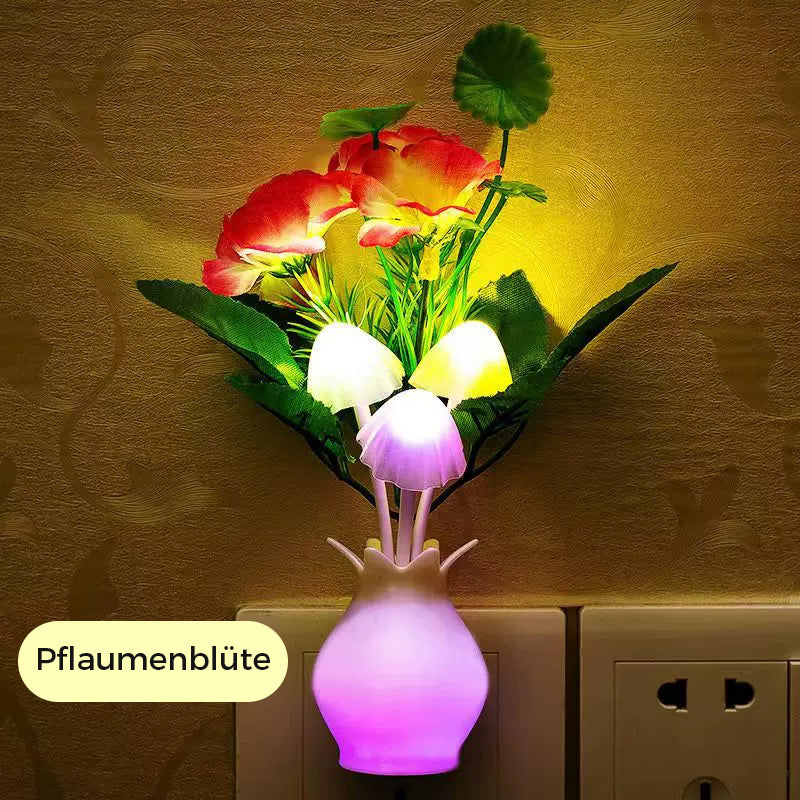 LED Flower Night Light with Smart Sensor for Bedroom