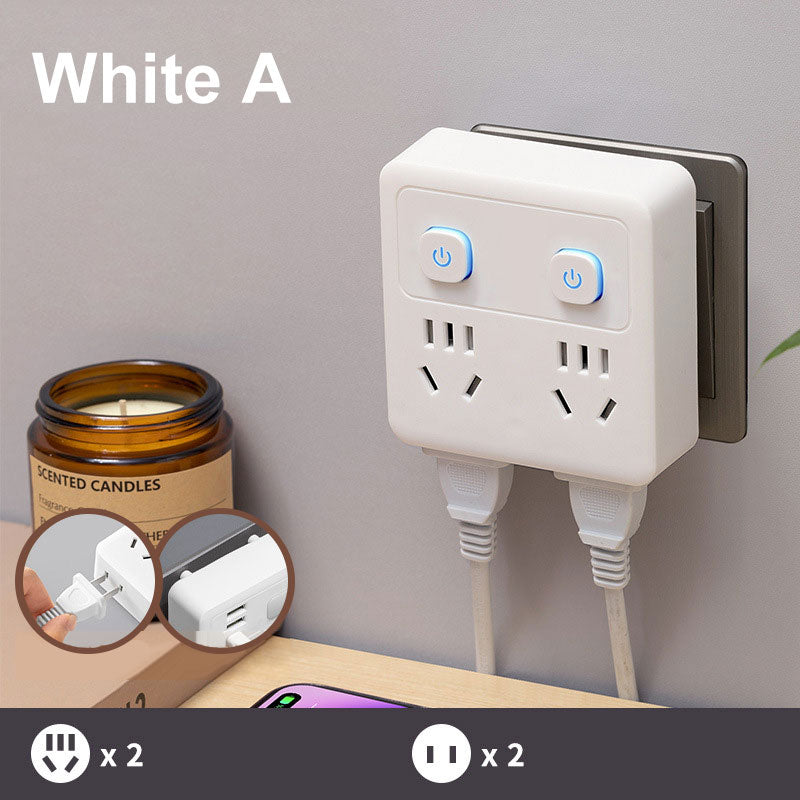 Multifunctional Socket Converter with Night Light and USB Ports