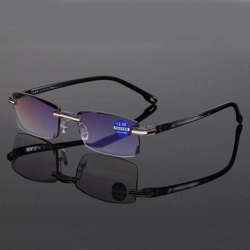Intelligent Progressive Reading Glasses with Blue Light Filter - Ultra-Light Titanium TR90 Frame